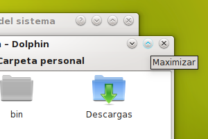 Botón maximizar en KDE