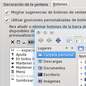 Modificar la posición de los botones de las ventanas en KDE SC